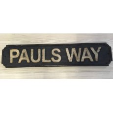 Wooden Sign (Pauls Way)