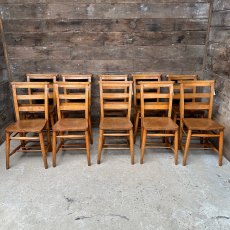 Fantastic Victorian Elm Chapel Chairs
