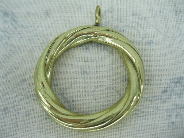 Wells Reclamation Brass Curtain Ring (Twisted)