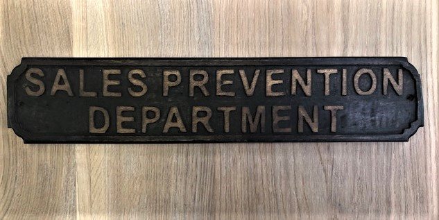 Wells Reclamation Wooden Sign (Sales Prevention)