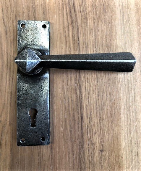 Wells Reclamation Pair of Pewter Handles (With Key Hole)