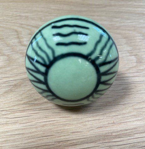 Wells Reclamation Ceramic Cupboard Knobs (Green)