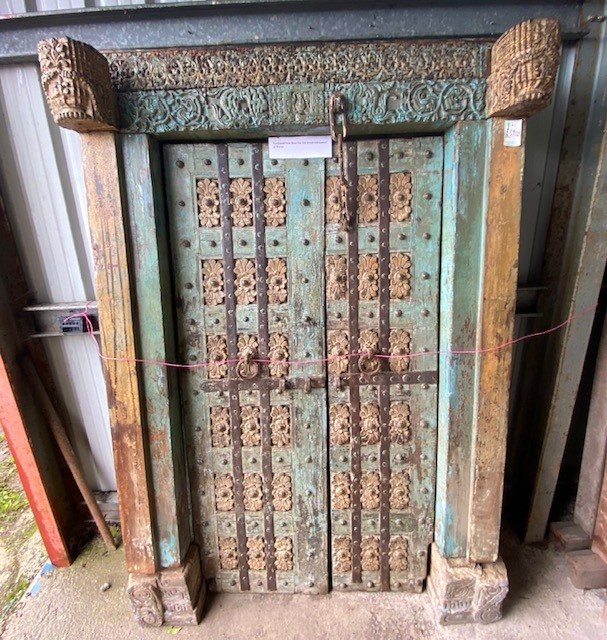 Wells Reclamation Vibrant carved late 1800's Teak doors