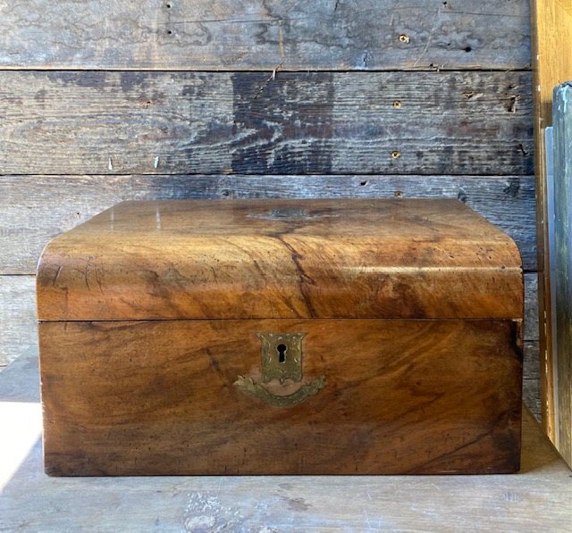 Wells Reclamation Antique 19th Century Walnut Workbox