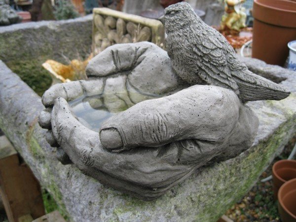 Cupped Hands Bird Bath