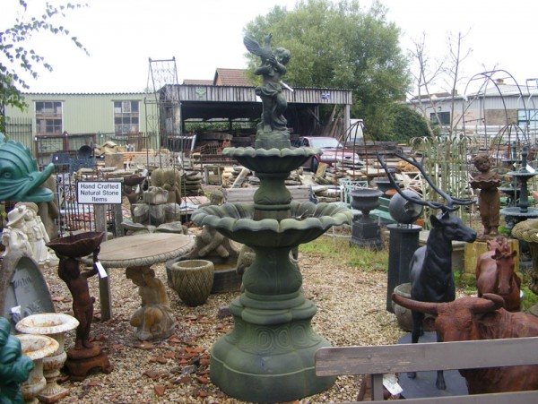 Cast Iron Fountain (Cherub & Bird)