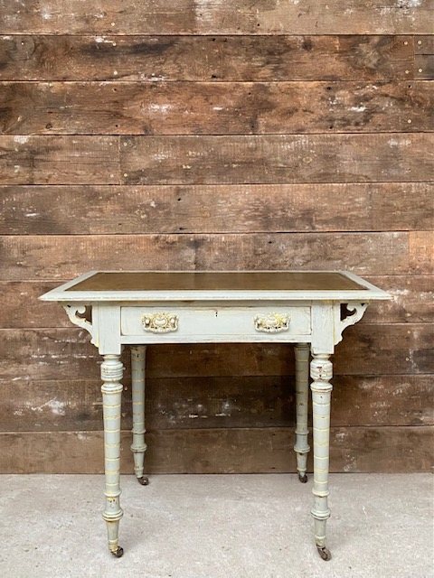 Wells Reclamation Victorian Painted Decorative Small Desk