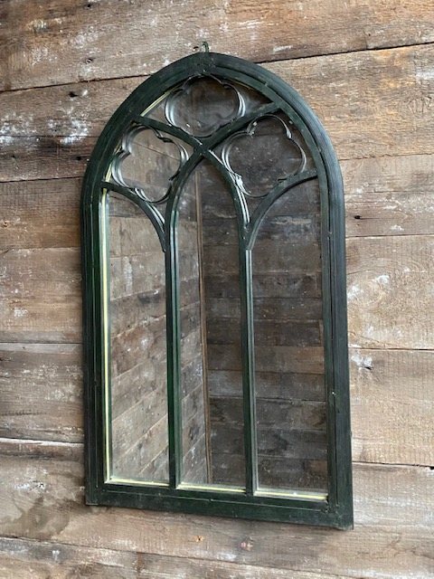 Wells Reclamation Rustic Decorative Outdoor Mirror (Triple Gothic)