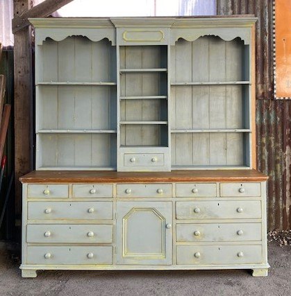 Large Painted Vintage Kitchen Dresser
