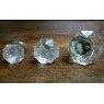 Wells Reclamation Glass Cupboard Knobs (Chrome Collar)