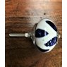 Wells Reclamation Round Ceramic Knobs (Blue Teardrop)