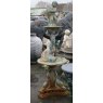 Wells Reclamation Two Tiered Cast Iron Fountain with Cherubs