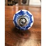 Wells Reclamation Round Ceramic Knobs (Blue Heart)