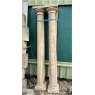 Wells Reclamation Pair of Carved Natural Stone Columns
