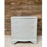 Wells Reclamation Small Vintage Serpentine Painted Chest Of Drawers