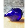 Wells Reclamation Vintage Blue Glass Hobnail Holmegaard Piggy Bank