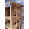 Wells Reclamation Rustic Carved Hardwood Bookcase