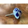 Wells Reclamation Round Ceramic Knobs (Blue Foliage)