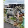 Stunning Bronzed Prancing Horse Statue