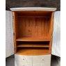 Vintage Rustic Painted Bow Fronted Cupboard