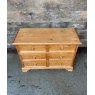 Contemporary Low Solid Pine Chest Of Drawers