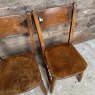 Antique Art & Crafts Elm Chapel Chairs