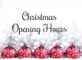 Christmas Opening Hours