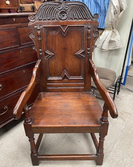Vintage Furniture Antique Oak Chair, Antique Oak Chairs With Carvings