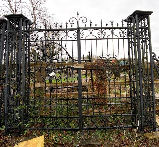 'Grand entrance' cast Iron gates Wells Reclamation