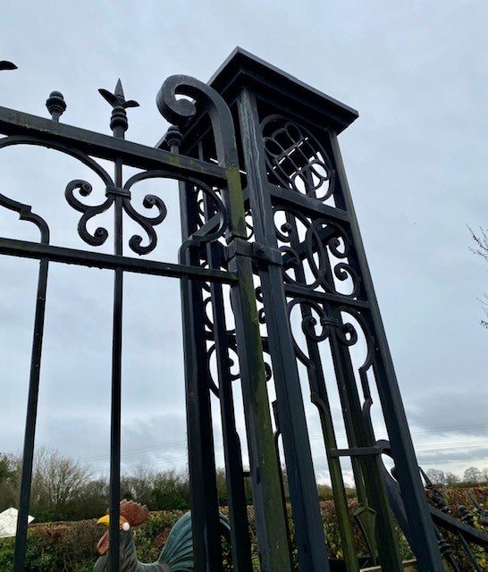 'Grand entrance' cast Iron gates Wells Reclamation