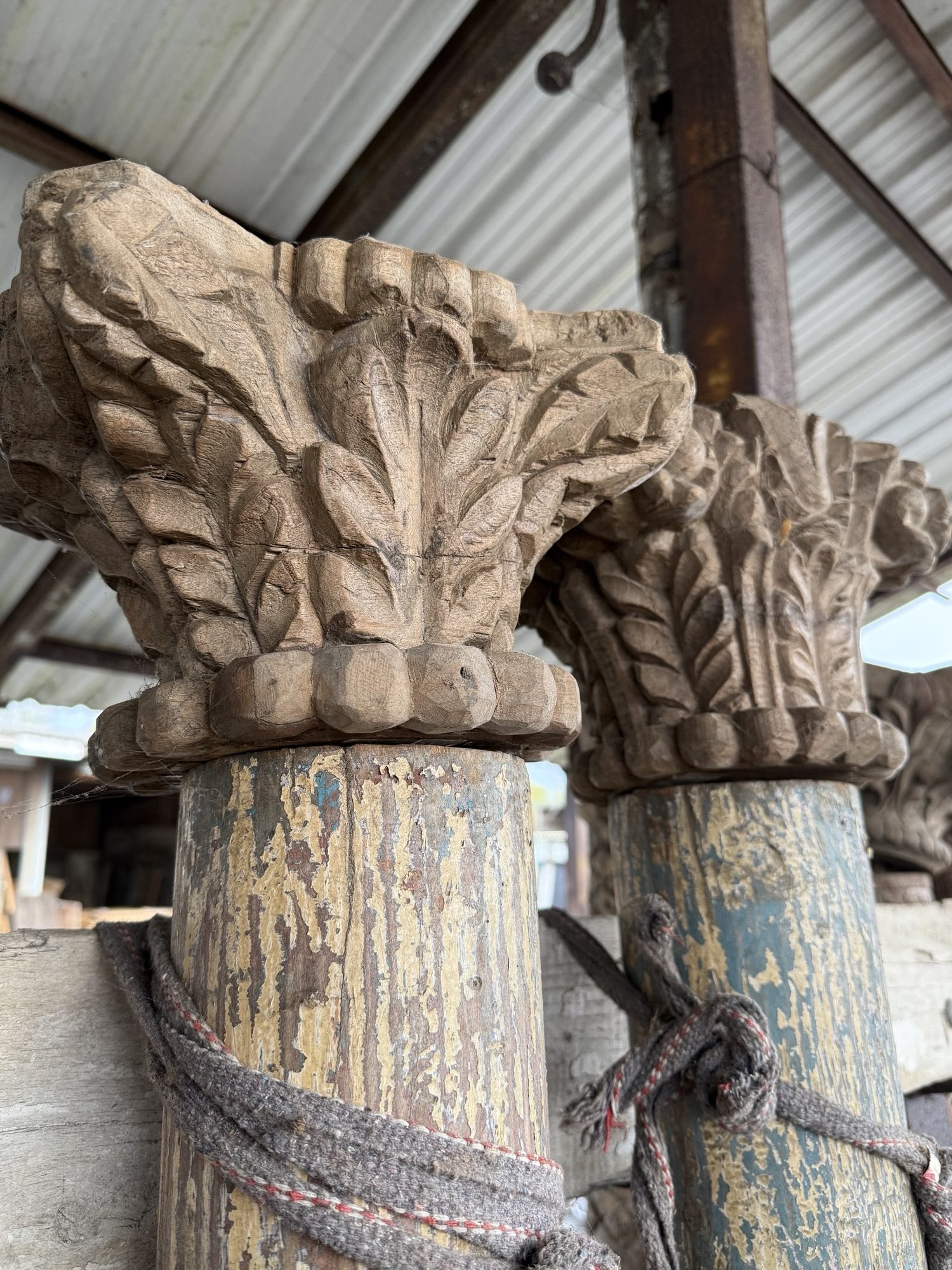 Reclaimed Rustic Teak Columns - Wells Reclamation