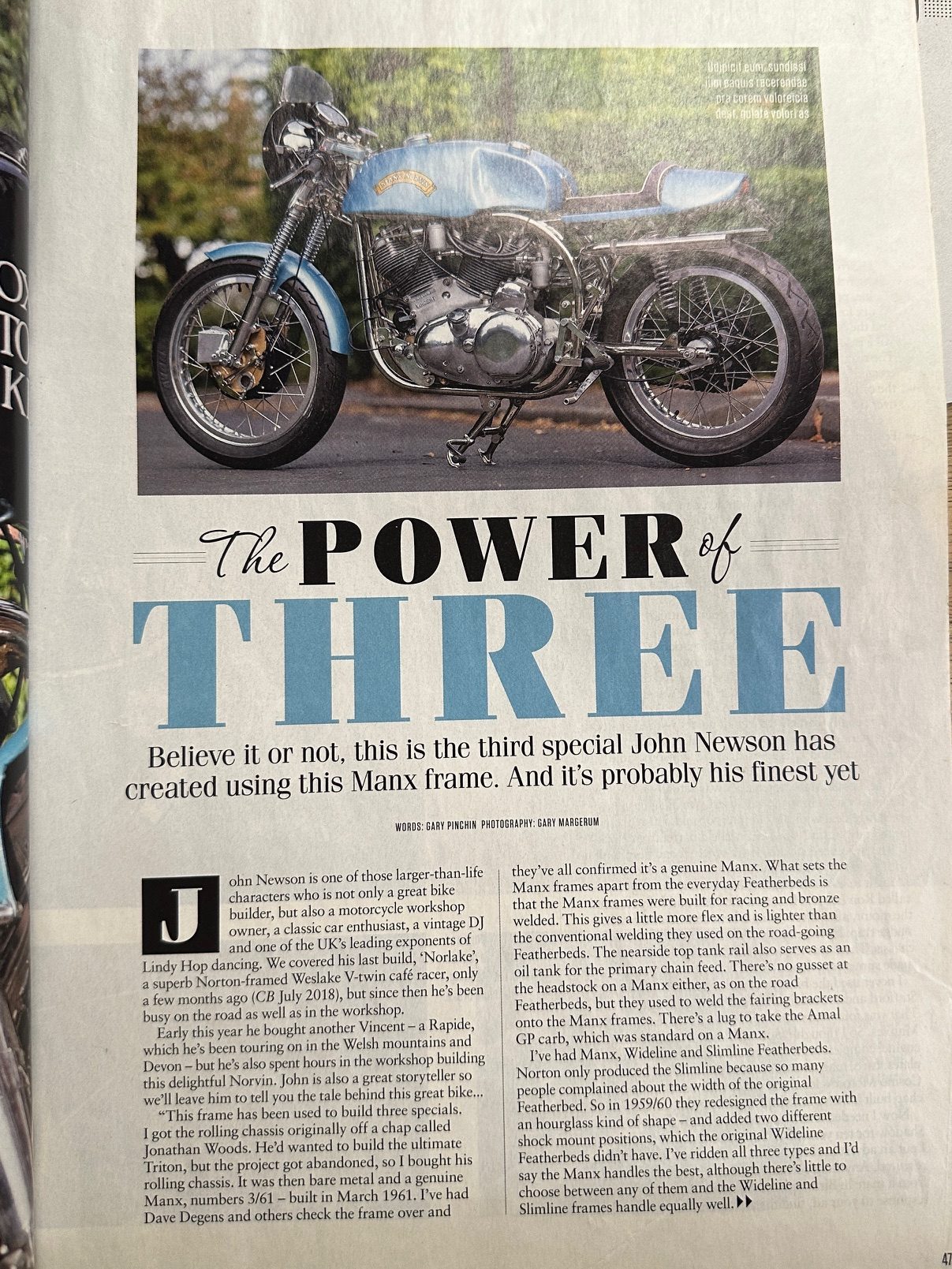 Manx Norvin motorcycle - Wells Reclamation