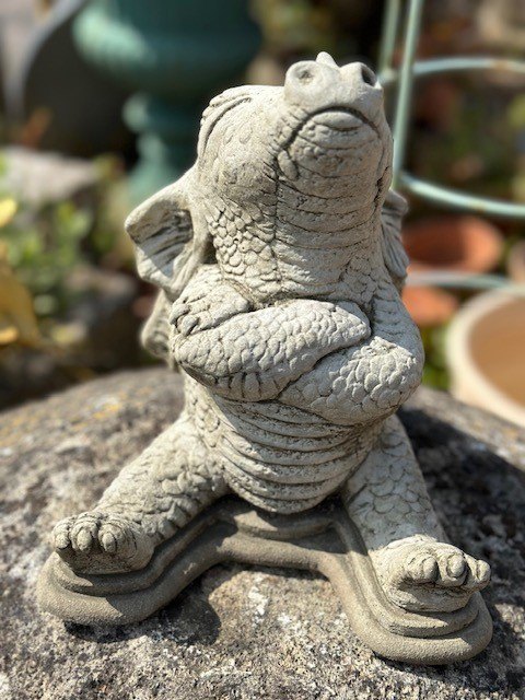 Scaly Dragon Garden Ornament Made from Reconstituted Stone 