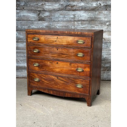 Antique Edwardian Mahogany Chest Of Drawers