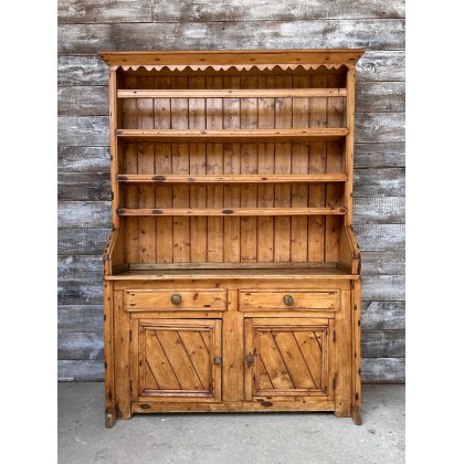 Beautiful Victorian Waxed Pine Farmhouse Dresser C1890