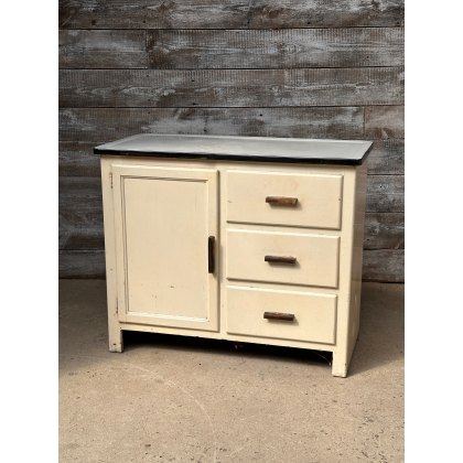 Vintage 1940's Tinned Top Kitchen Cabinet Unit