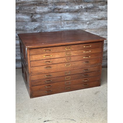 Fabulous Vintage Large Mahogany Plans Chest