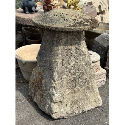 Possibly 17th Century Carved Sandstone Large Saddle Stone