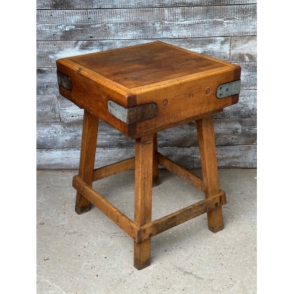 Reclaimed 1950's Maple Topped Butchers Block