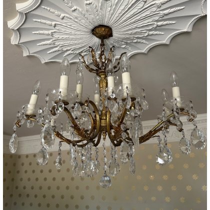 Beautiful Antique Early 20th Century Large Chandelier