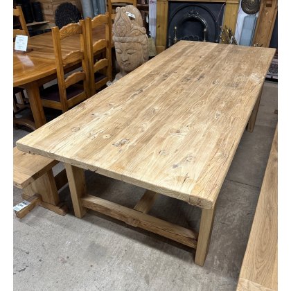 Beautiful Rustic Farmhouse Elm Dining Table (2.4m x 1m)