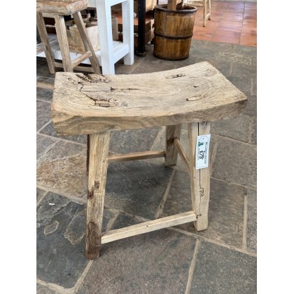 Vintage Rustic Elm Stool (5)