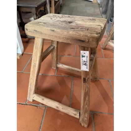 Vintage Rustic Elm Stool (7)