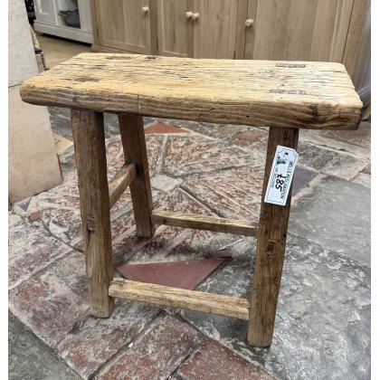 Vintage Rustic Elm Stool (9)