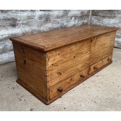 Antique Stripped Pine Blanket Box