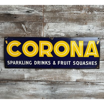 Original Corona Sparkling Drink Advertising Enamel Sign Original Corona Sparkling Drink Advertising Enamel Sign