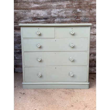 Vintage Painted Mahogany Large Chest Of Drawers