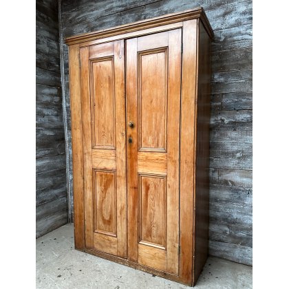 Stunning Antique Victorian English Pine Large Wardrobe