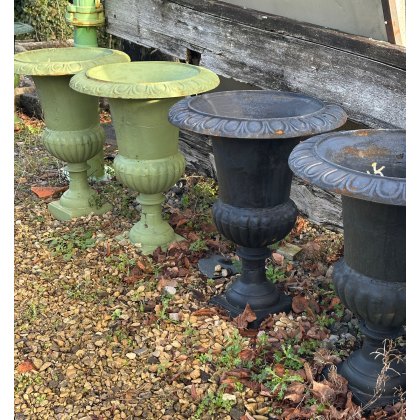 Small Classical Painted Iron Garden Urn