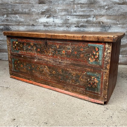 Interesting Early 19th Century Large Painted Chest